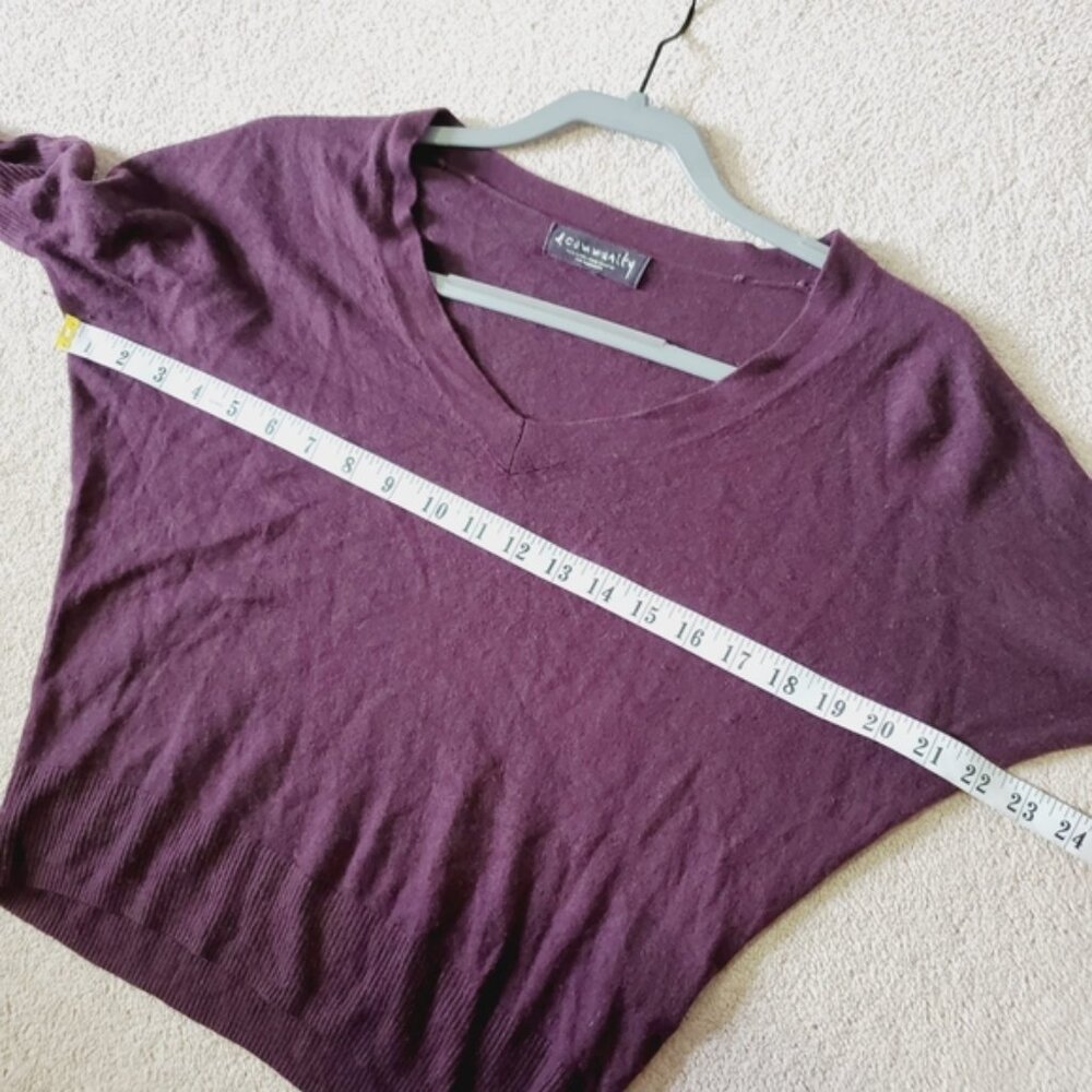 Aritzia Community Bamboo Cashmere V-Neck Boxy Crop Sweater S - Picture 6 of 8